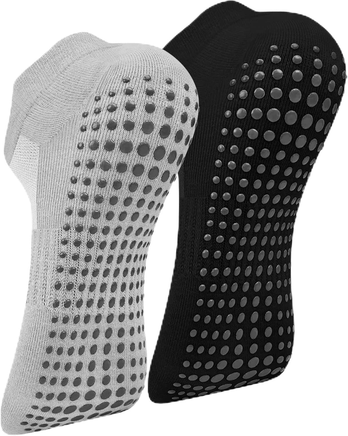 Wanme 2 paar yogasokken voor pilates, comfortabel, antislip, ademend, met antislip punten, eenheidsmaat 36-41 — afbeelding 1