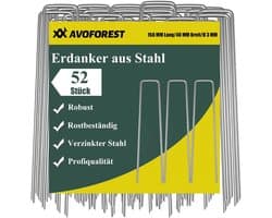 Grondankers - Verzinkt Staal - 110 Stuks - Stevige Haringen met Handschoenen - Voor Tuin en Buiten