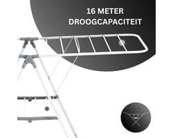 DailySupplies® Droogmolen met Voet voor Camping & Thuis - Wasrek Staand - Droogrek Inklapbaar -Wit