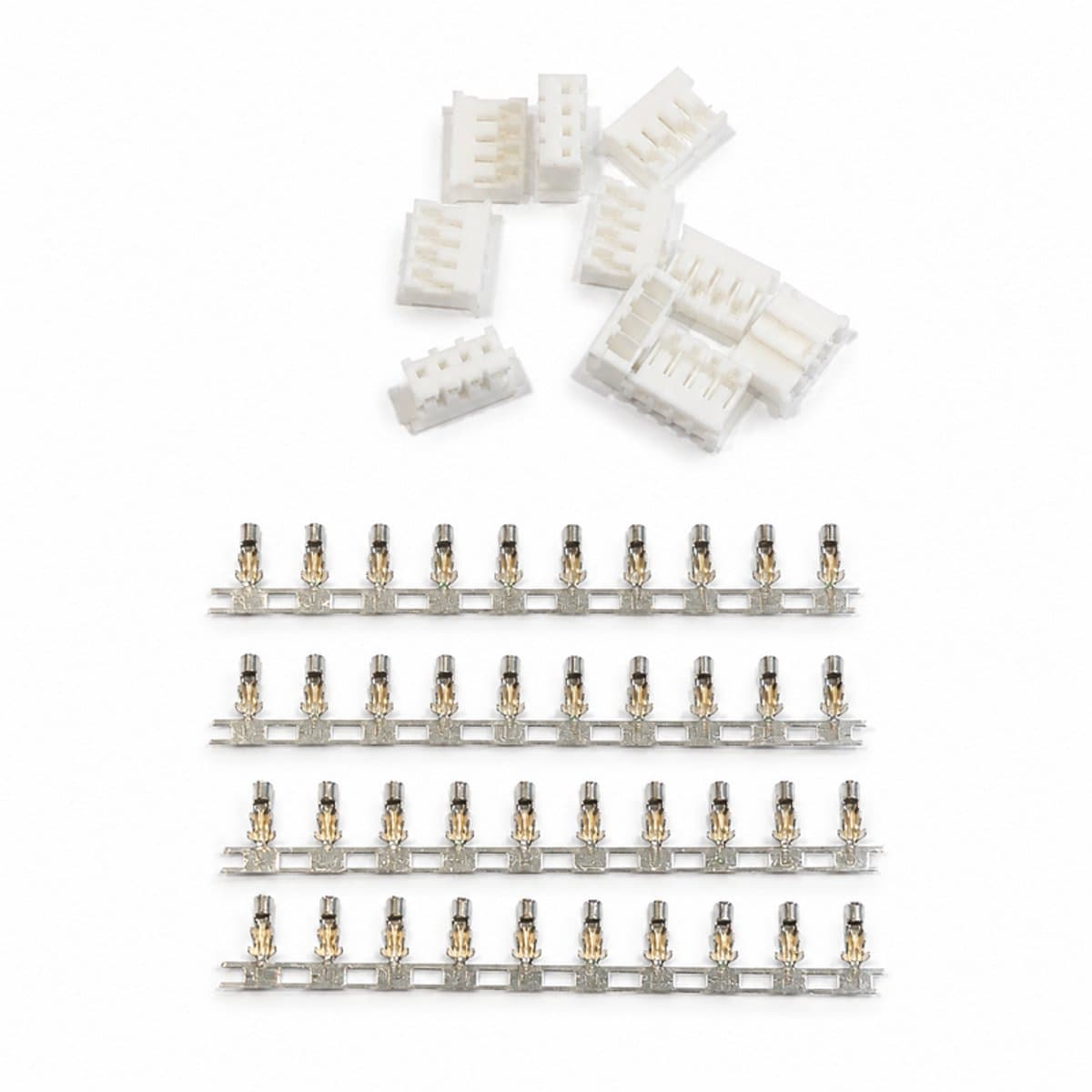 PH2.0 4-polige Female Connector Set 10 stuks met 40 Krimpcontacten — afbeelding 1
