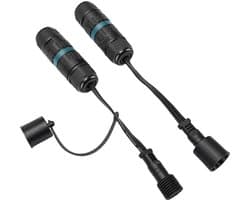 Waterdichte 3-pins Draadconnector Veilige Verbinding voor -buitenverlichting Zwart 2 Count