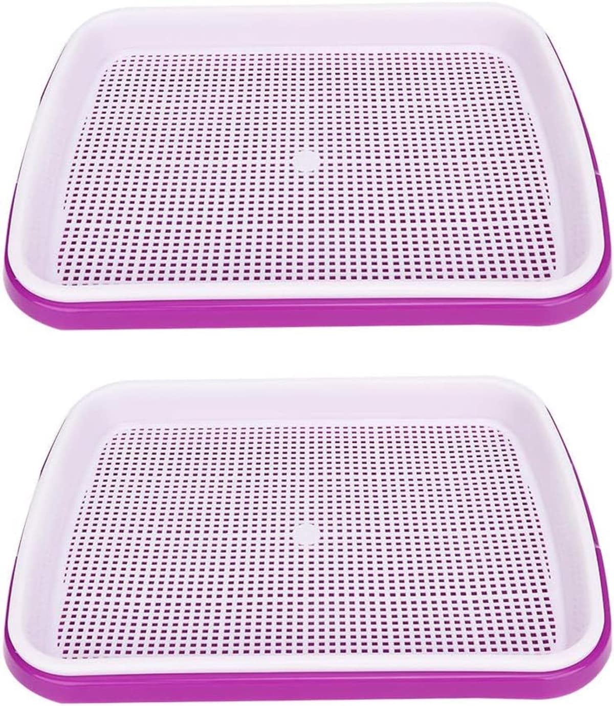 34,4 Cm Dubbellaags Kiembak met Waterreservoir en Ademend Rooster voor Microgroenten en Hydrocultuur, Binnentuinen, Kas, 2 Stuks — afbeelding 1