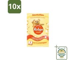10 x Robijn - Zwitsal - Geurbuiltjes - Zachte Babygeur - Hypoallergeen - 3 Geurbuiltjes - Wasstrips - Zwitsal Geur - Geurbuiltjes - Babygeur - Kastgeur - Ladegeur