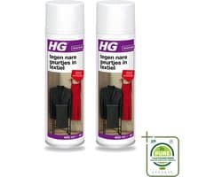 2 x HG - Tegen Nare Geurtjes In Textiel - Natuurlijk Zuiveringsproces - Veilig Voor Alle Textiel - 400 ml - Grootverpakking - Geurverwijdering Textiel - Stankmoleculen Oplossen - Textiel Reinigen - Geur In Kleding - Geur In Gordijnen