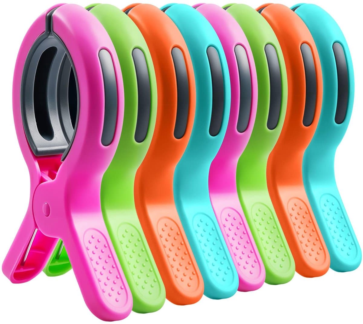 Grote Winddichte Handdoekclips - 8 stuks - Voor Strandbedden, Ligbedden, Badhanddoeken, Kleding en Eettafels — afbeelding 1