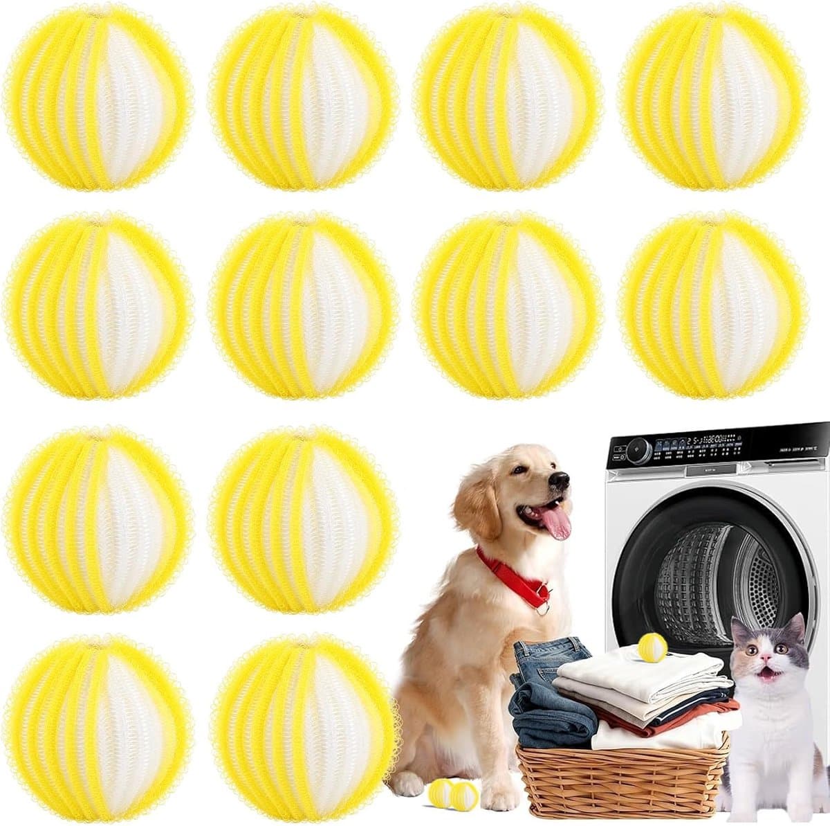12 stuks haarvangers voor wasmachine 3,5 cm vangt haar wasmachine — afbeelding 1