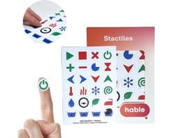 Hable Stactiles 3D Tactiele Stickers Washing - Voelbare Markering voor de Wasmachine & Droger - Voor Slechtzienden, Blinden & Senioren - 24 stuks
