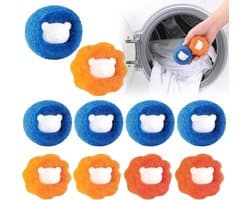 8 stuks wasmachine-opvangbakken, haarvanger voor wasmachine, voor het verwijderen van huisdierballen, herbruikbare wasmachine, verwijderen van dierenballen, verminderen