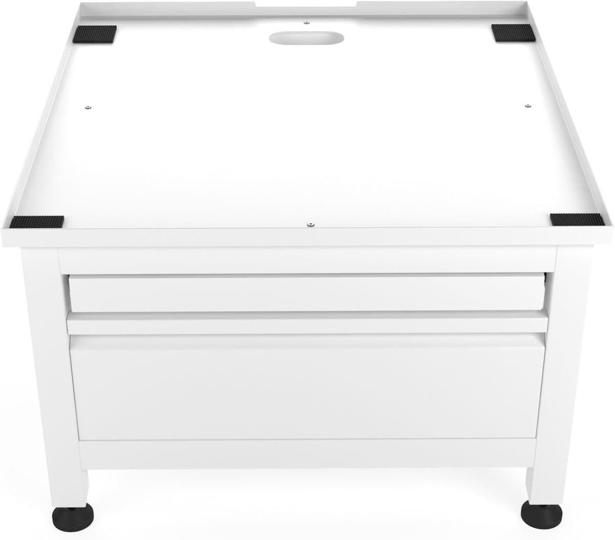 Wasmachine verhoger met lade en plateau - opbouwmeubel - sokkel - 42cm hoog - Wit - Universeel - 65 * 60,5 (LxB) - Inclusief wandbeugels — afbeelding 1