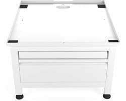 Wasmachine verhoger met lade en plateau - opbouwmeubel - sokkel - 42cm hoog - Wit - Universeel - 65 * 60,5 (LxB) - Inclusief wandbeugels