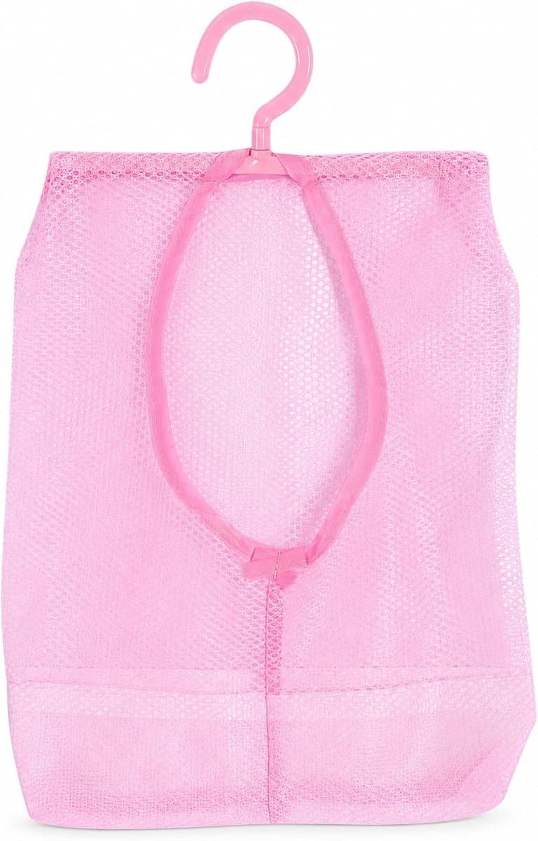 Waszak van Mesh, Multifunctionele Opbergtas van Mesh voor Ondergoed, Reistas met Ophanghaak voor Sokken, Kousen, Bh's en Ander Ondergoed de badkamer. (PINK) — afbeelding 1