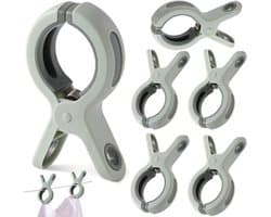 6 Stuks - Strandhanddoekclips - Grote wasknijper - Quiltclips - Wasknijpers - Grote knijpers - Handdoekknijpers - Strandlaken knijpers - Handdoek klemmen - Handdoekclip voor strandstoel - Winddicht - PP - 6 × 2,2 × 10,6 cm - Groen