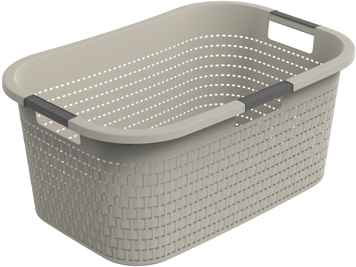 Rotho - Wasmand 40L - Country Cappuccino — afbeelding 1