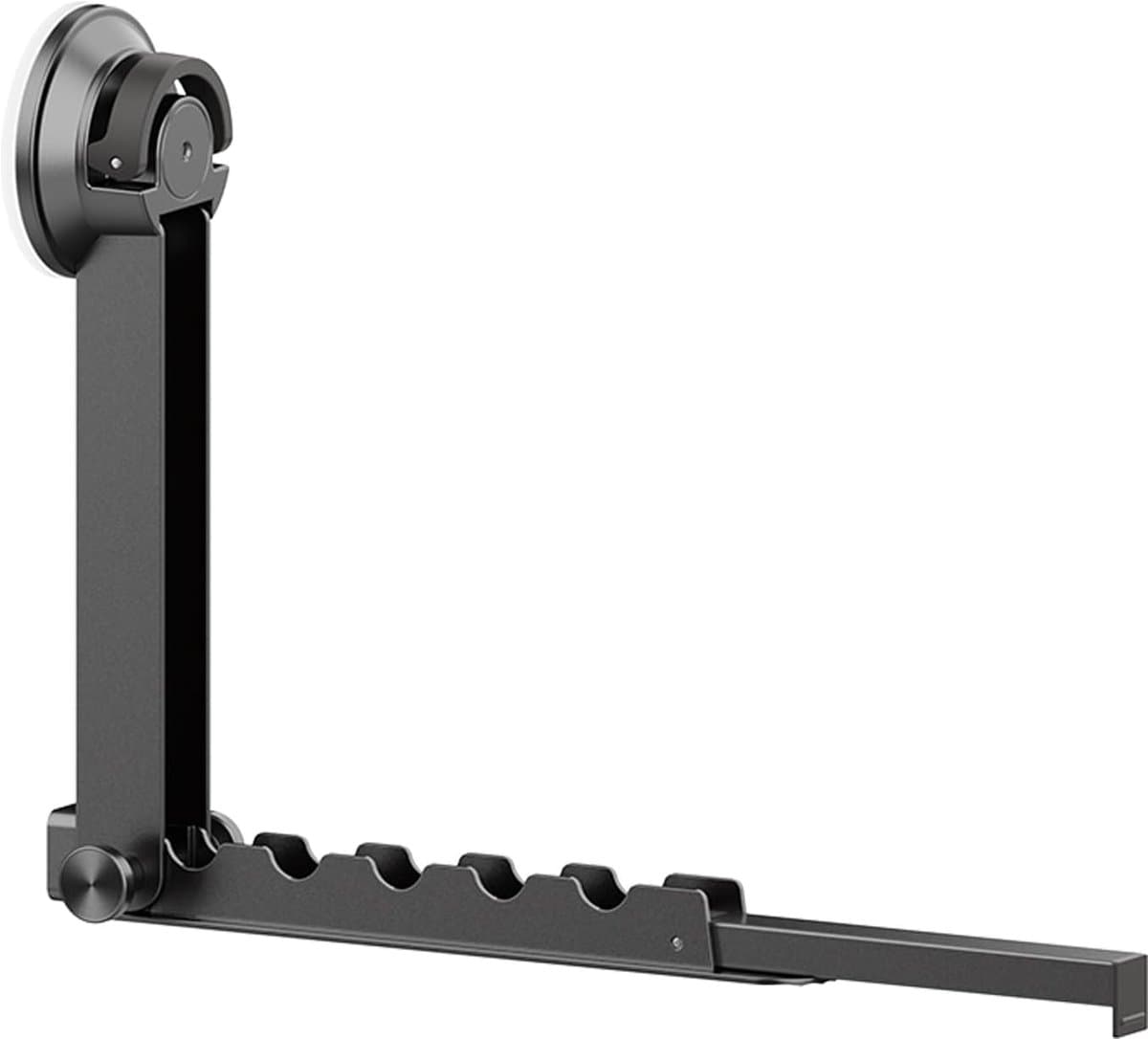 Wanddroogrek – Inklapbaar, aluminium, vacuümzuignap (grijs) — afbeelding 1