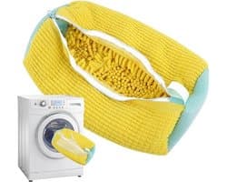 Waszak - Waszak Schoenen - Waszak Voor Schoenen - Laundry bag - Waszakken voor Sneakers - Wasgoed - Schoenenwaszak Wasmachine - Schoenenwaszak - Herbruikbaar - Schoen Wassen - Netje Anti-Vervorming - Waszak Schoenenzak - 39 x 19 cm - geel - Polyester