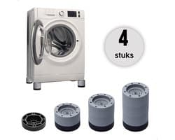 Care-Less Wasmachine Verhoger 9CM - Antislip Wasmachine Voeten - Trillingsdempers Wasmachine - Wasmachine Dempers - Geluidsdemper Wasmachine - Anti Vibratie Wasmachine - Anti Vibratie Pads - Wasdroger Verhoger - Koelkast Verhoger — afbeelding 1