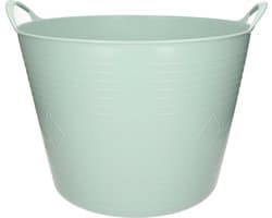 Flexibele kuip - mintgroen - 40 liter - met handvatten - 45 cm - kunststof - emmer - wasmand