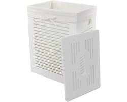 Wasmand - Linnenmand - Kleding Opbergen - Afneembare Overtrek - 35x25x46 cm - Wit
