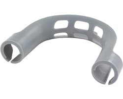 SnelShoppen - Universele 180° Houder voor Afvoerslang in Wasmachine en Vaatwasser - Grijze PVC Ophangbeugel - 155mm x 118mm x 26mm