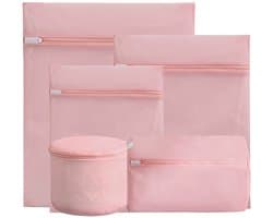 Waszakjes - Wasnetten - 5 stuks - Sterke Waszakken - met Rits - 5 maten - Waszak voor wasmachine blouses, beha's, ondergoed, beddengoed, mantels, textiel - Set 07