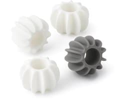 Haarverwijderaar Geschikt voor huisdieren, 4-pack herbruikbare haarverzamelballen Geschikt voor in de wasmachine - wit + grijs