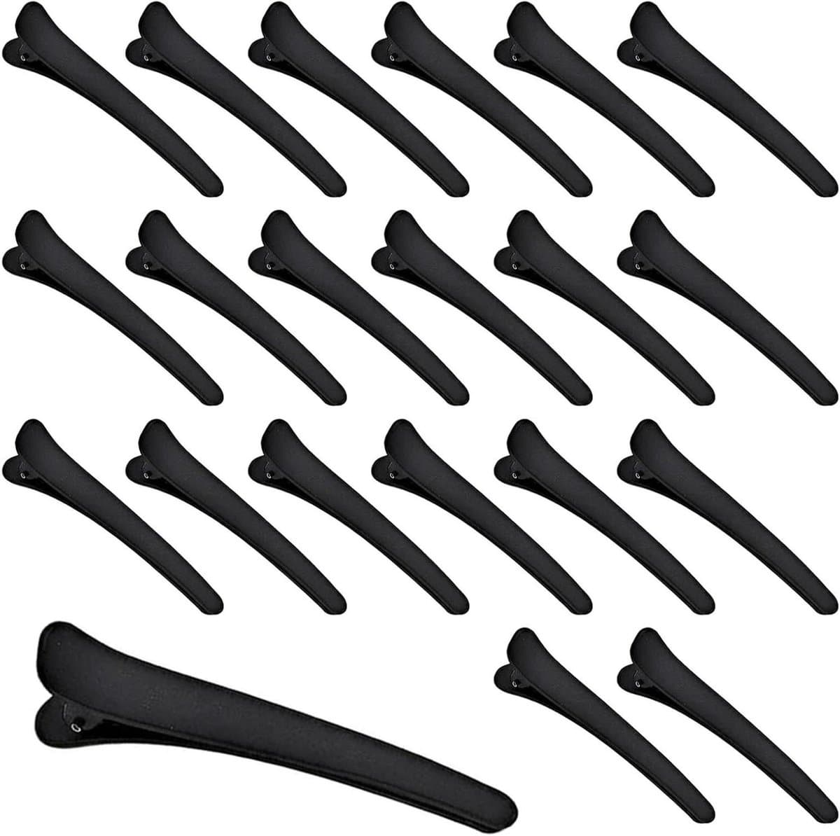 Haarklemmen Set - Krul Klemmen - Haar Stylen - Eendensnavel Design - 20 stuks - Zwart — afbeelding 1