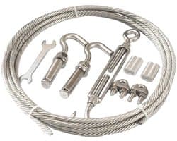 Stalen Kledinglijn - Waslijn Staal - Kleding Drogen - Roestvrij 304 Staal - 6 mm x 12 m - Zilver