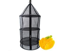 Droogrek Mesh - Droognet Vliegenkast - Planten Drogen - Met Rits - 39x39x85 cm - Grijs