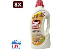 8 x Omino Bianco - Marseille - Wasmiddel - Natuurlijke Zeep - Witte & Gekleurde Was - 37 Wasbeurten