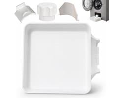 Lekbak Wasmachine - Afvoerbak voor wasmachine - 3D-geprinte waterdichte bak - Wasmachine Wateropvangbak - Opvangbak tegen lekkage - universele opvangbak voor filterreiniging - 17.8x17.8x5cm