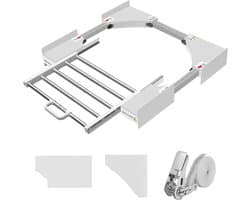 Tussenframe Wasrek - Overlappingsset - Ruimte Besparen - Uittrekbare Plank - 53-68 cm - Wit