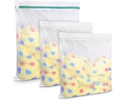 Thijox - 3 Stuks Waszakken Set - Wasnet voor Fijne Kleding, Ondergoed, Beha's, Schoenen, Babykleding, Kussens en Pluche Dieren - Perfect voor Reizen e