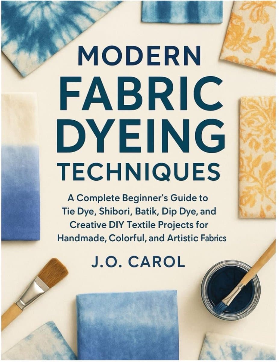 Fabric Dyeing Techniques: A Complete Beginners Guide to Tie Dye, Shibori, Batik, Dip Dye, and Creative DIY Textile Projects for Handmade, Colorful & Artistic Fabrics — afbeelding 1