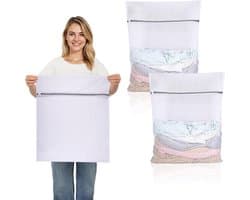 Grote Herbruikbare Wasnetten voor de Wasmachine, 50 x 60 cm, Ideaal voor Kleding, Sweaters en Broeken met Rits