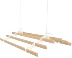 Kledingrek Plafond Katrol - Ivoor– 0.9m 6-lat plafond wasrek