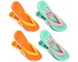 QKURT 4 stuks strandhanddoekclips, slipclips voor ligstoelen, grote wasknijpers, zwembadhanddoekharingen voor - ShopVlot