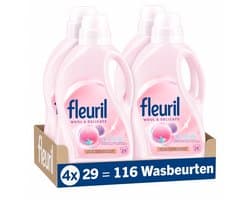 Fleuril Wasmiddel Wool & Delicate | 1,305 L | 4 x 29 wasbeurten | 116 wasbeurten | Voordeelverpakking