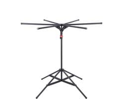 Cherrys Finds - 6 Arm Metalen Kleding Droogrek - Wasrek - Opvouwbaar Kledingrek - Hoogte En Breedte Verstelbaar - Voor Binnen En Buitengebruik - Laadvermogen 35-40Kg - Ruimtebesparend Ontwerp - Stevig En Duurzaam - Zwart
