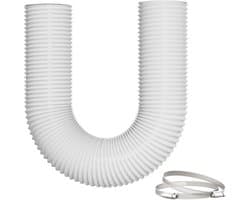 Dailygoods- Afzuigslang Hittebestendig - Ventilatieslang - Afvoerslang Droger - Afvoerslang Mobiele Airco - Ø150mm - 5m met Klemmen