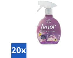 20 x Lenor – Crease Releaser Spray – Love Exotic Bloom – Kreukverwijderaar & Textielverfrisser – 500 ml - Kreukverwijderaar - Textielverfrisser - Stofverzachter - Strijkijzer Vervanger - Kledingverzorging