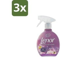 3 x Lenor – Crease Releaser Spray – Love Exotic Bloom – Kreukverwijderaar & Textielverfrisser – 500 ml - Kreukverwijderaar - Textielverfrisser - Stofverzachter - Strijkijzer Vervanger - Kledingverzorging