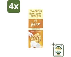 Lenor – Geurbooster – Amber & Orchidee – 12 Wasbeurten – 155 g - Voordeelverpakking - 4 stuks - Luxegeur - Orchidee