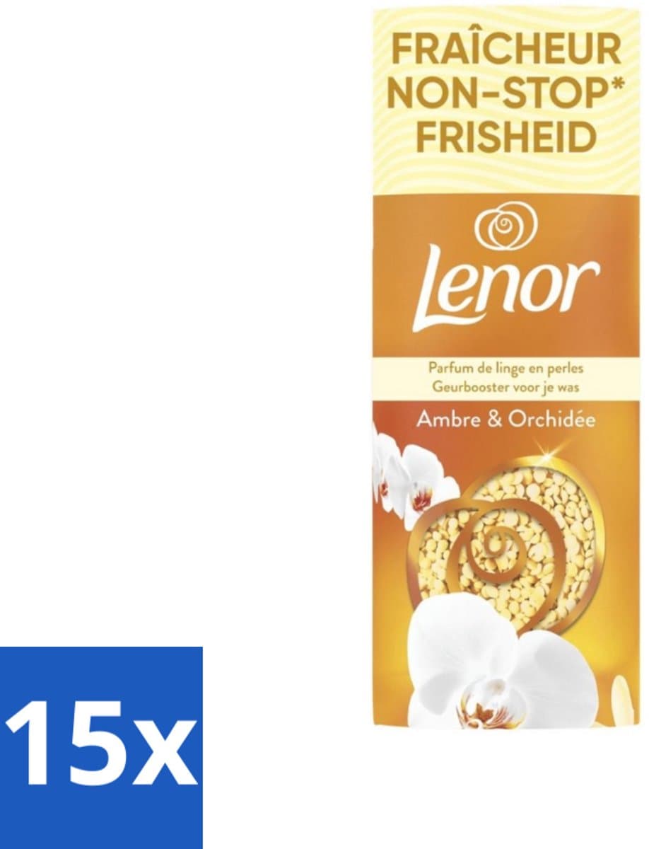 15 x Lenor – Geurbooster – Amber & Orchidee – 12 Wasbeurten – 155 g - Voordeelverpakking - 15 stuks — afbeelding 1