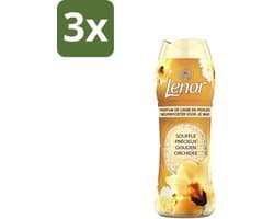 3 x Lenor - Geurbooster - Gouden Orchidee - 22 Wasbeurten - Geurbooster Was - Geur In Was - Geur In Kleding - Wasgeur - Geur In Wasmachine