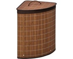 Wasmand/wasmand - 55 liter inhoud - afneembaar deksel - 38 cm x 38 cm x 57 cm - bruin