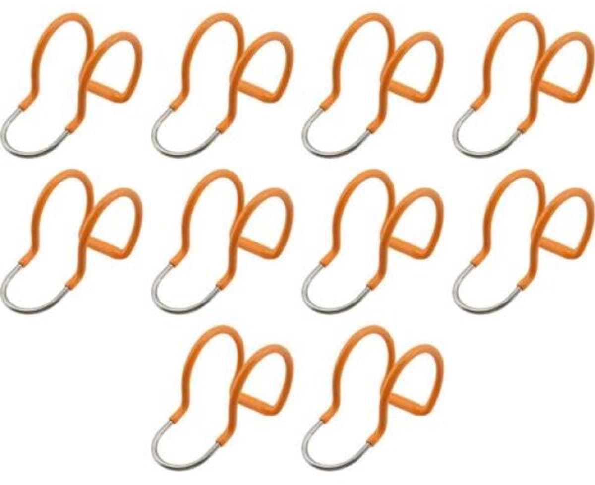 Winddichte Kledinghanger Bevestigingsclips - 10 Stuks - 304 Roestvrij Staal - Antislip Waslijn Klemmen - Voor Buiten & Balkon - Voorkomt Kleding Wegwaaien - Geschikt voor Stangdiameter 29-32 MM — afbeelding 1