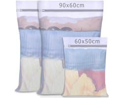 Thijox - Grote Waszak voor de Wasmachine, Netwaszak met Ritssluiting - Ideaal voor Fijne Was, Ondergoed, Sokken, Gordijnen, Beddengoed (3 Stuks)