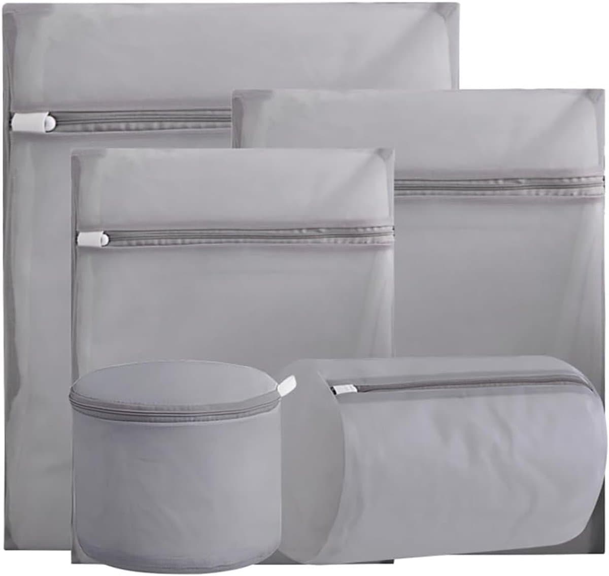5 stuks - Mesh waszakken set - Fijne polyester - Dikke en duurzame rits, machinewasbaar - Was- en opbergzakken - Reistassen voor organisatie - Voor ondergoed, BH's, overhemden, truien, sokken, sport schoenen — afbeelding 1