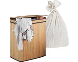 Wasmand 2 vakken - 100 liter - bamboe