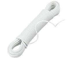 Verlengde Waslijn - 46 m PVC Kledinglijn voor Buiten - Verstelbare en Sterke Waslijn voor Roterende Droogrekken